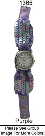 Load image into Gallery viewer, 12 Geneva Sequin Snap Watches
