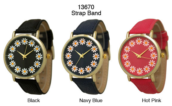 6 Geneva Strap Band Watches