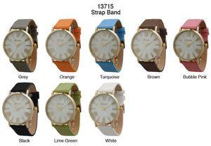 6 Geneva Strap Band Watches