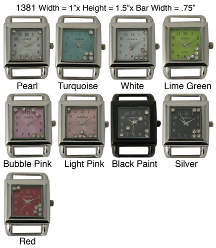 6 Square Solid Bar Solid Bar Watch Faces