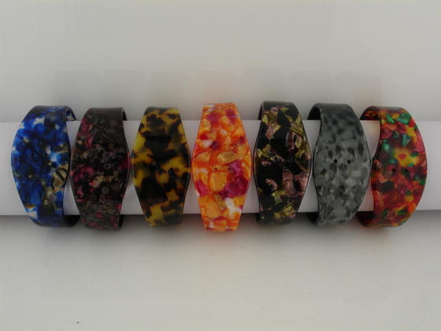 12 Plastic Bracelets Cuffs