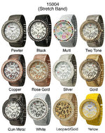 Load image into Gallery viewer, 6 Geneva Stretch Band Watches
