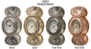 6 Geneva Stretch Band Watches
