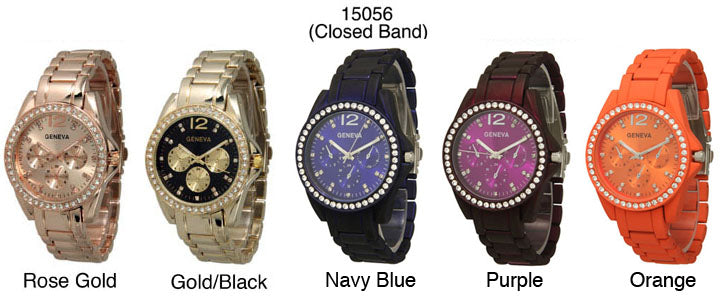 6 Geneva Closed Band Watches