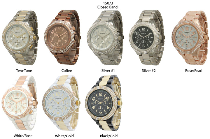 6 Geneva Closed Band Watches