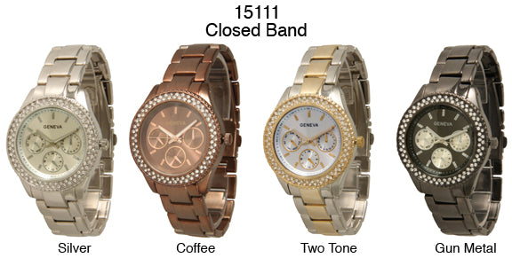 6 Geneva Closed Band Watches