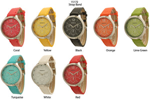 6 Geneva Strap Band Watches