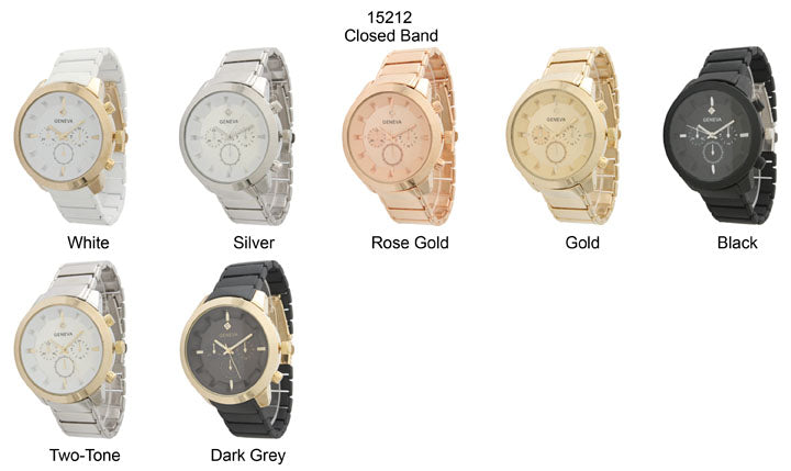 6 Geneva Closed Band Watches