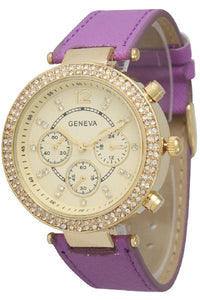 6 Geneva Strap Band Watches