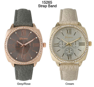 6 Geneva Strap Band Watches