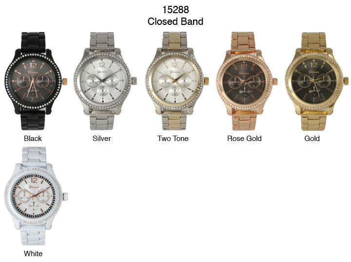 6 Geneva Closed Band Watches