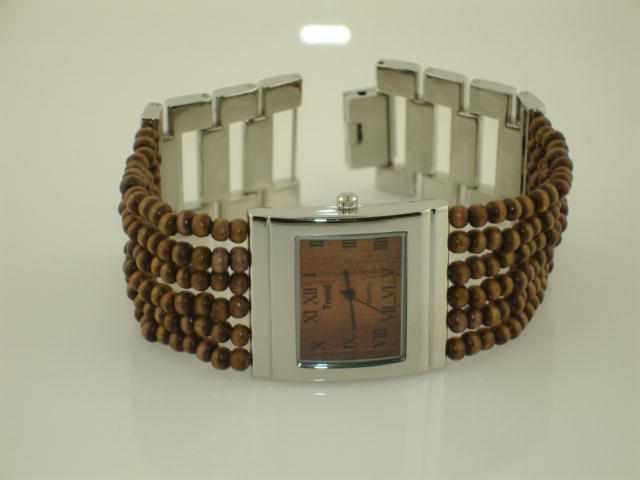 12 Wooden bead bracelet watches