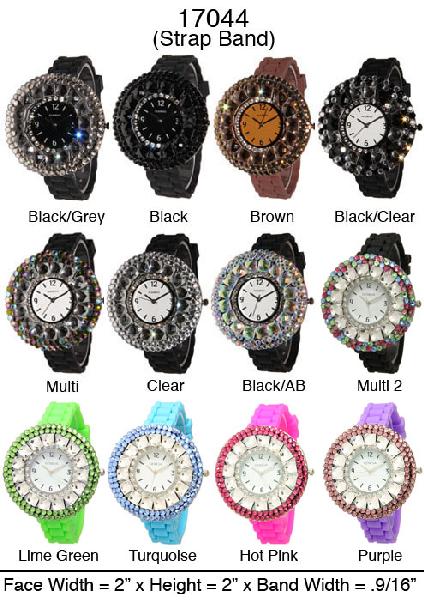 6 Geneva Silicone Strap Band Watches