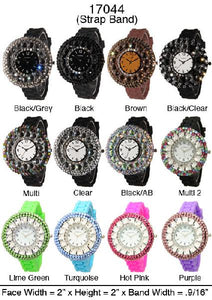 6 Geneva Silicone Strap Band Watches