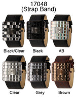 Load image into Gallery viewer, 6 Narmi leather strap watches w/ rhinestone
