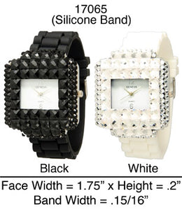 6 Geneva Silicone Strap Watches