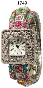 Load image into Gallery viewer, 6 Geneva Czech Stone Stretch Watches
