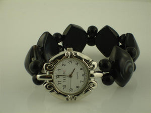 6 Stretch Agate Stone Bead Watches