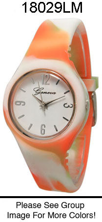 6 Geneva Silicone Strap Band Watches