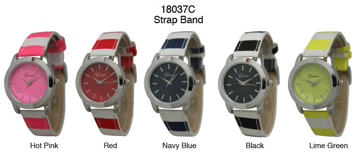 6 Geneva Strap Band Watches