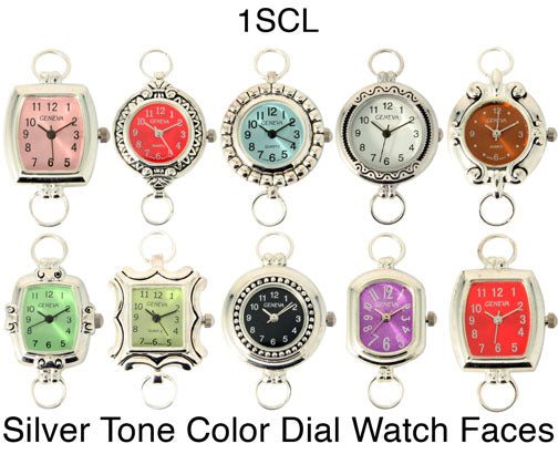 50 Silver Tone Loop Color Dial Watch Faces