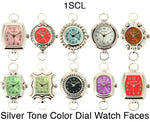 Load image into Gallery viewer, 50 Silver Tone Loop Color Dial Watch Faces
