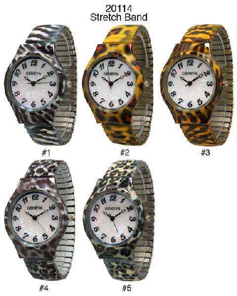 6 Geneva Strap Band Watches