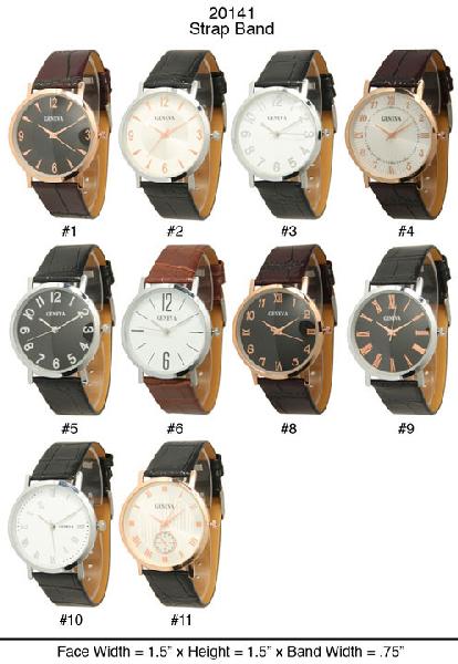 6 Geneva Strap Band Watches