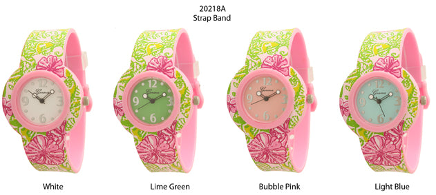 6 Geneva Silicone Band Watches