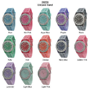 6 Geneva Silicone Band Watches