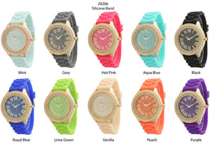 6 Geneva Strap Band Watches