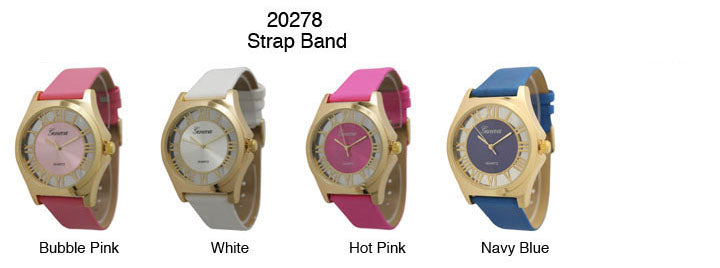 6 Geneva Strap Band Watches