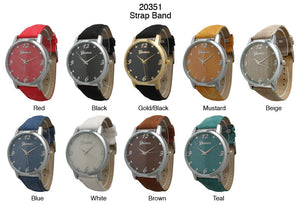 6 Geneva Strap Band Watches