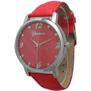 6 Geneva Strap Band Watches