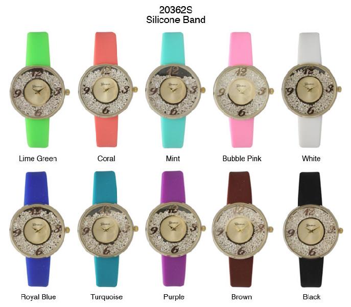 6 Geneva Strap Band Watches