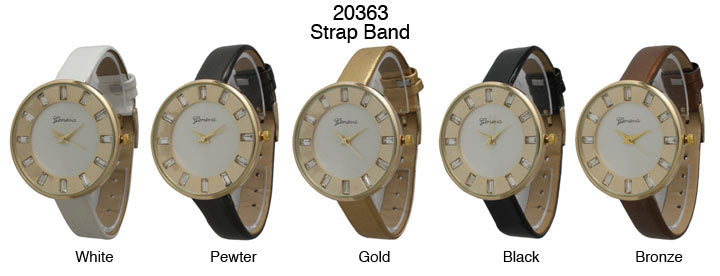 6 Geneva Strap Band Watches