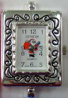 12 Silver tone beading watch faces