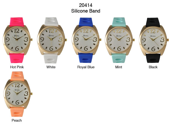 6 Geneva Strap Band Watches