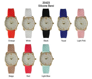 6 Geneva Silicone Band Watches