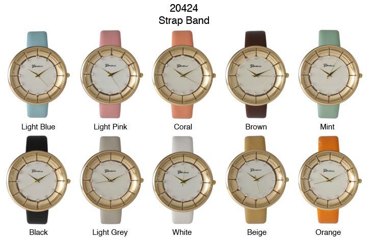 6 Geneva Strap Band Watches