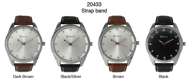 6 Geneva Strap Band Watches