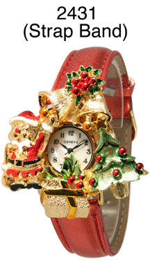 6 Christmas tree strap watches