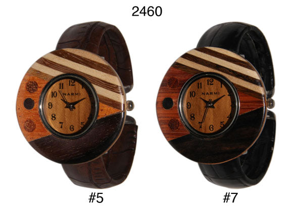 6 Wooden Cuff Watches