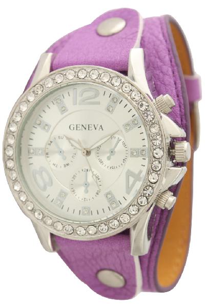 6 Geneva Strap Band Watches