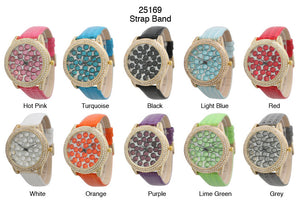 6 Geneva Snap Band Watches