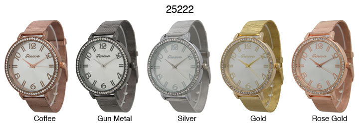 6 Geneva Strap Band Watches