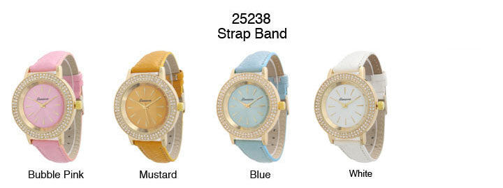 6 Geneva Strap Band Watches