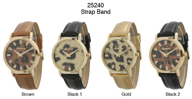 6 Geneva Strap Band Watches