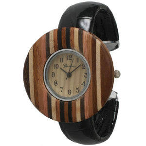 6 Geneva Bangle Watches (Wood)