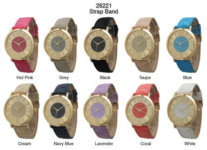 6 Geneva Strap Band Watches